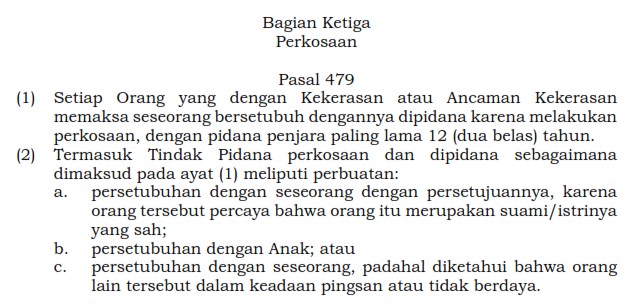 Pasal suami perkosa istri (RUU KUHP)